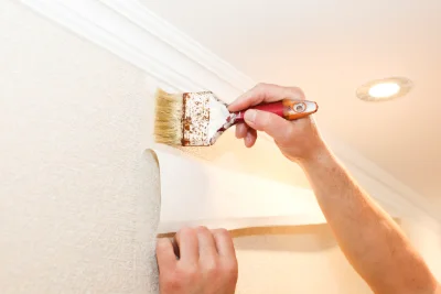 Pose de papier peint à la Haye-Bellefond — revêtements muraux et toiles de verre